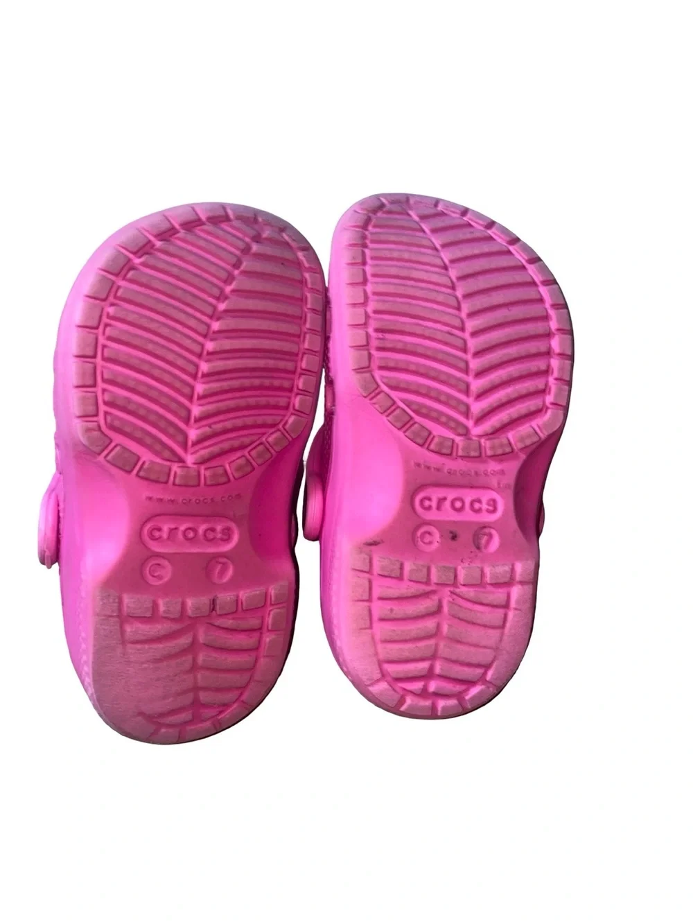 Crocs Kids Classic Clog Bright Pink Slip On Shoes Water Shoes size 7